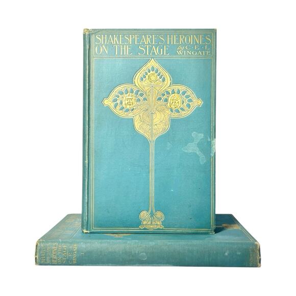 1896 C.E.L Wingate “Shakespeare’s Heroines on The Stage” l & ll Volume Book Set - Picture 1 of 16